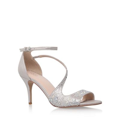 Carvela Silver 'Keo' high heel sandals